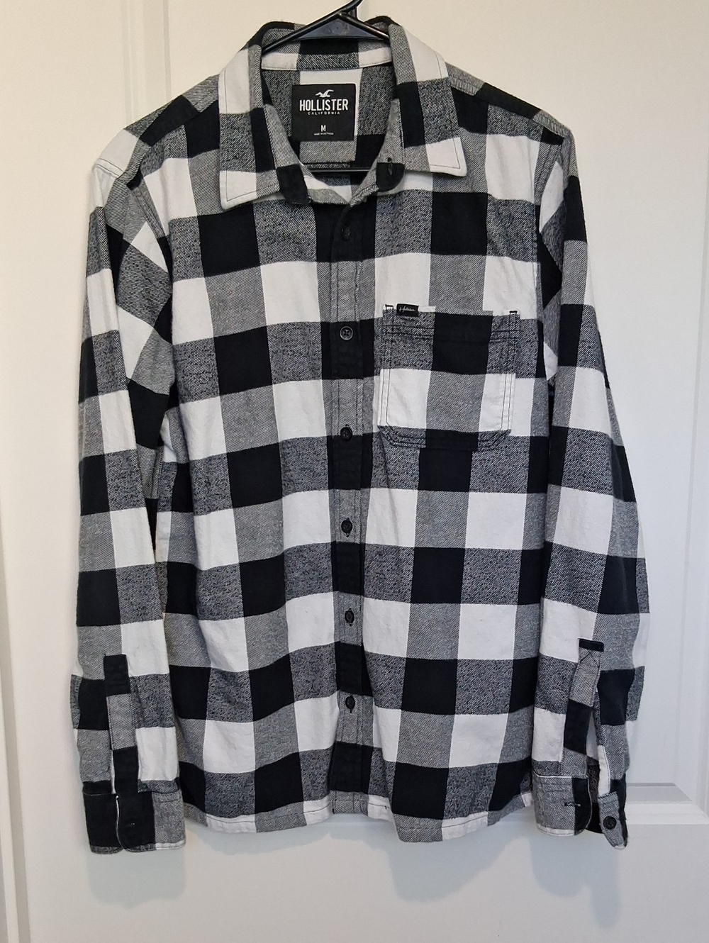 Hollister Black & White Buffalo Check Shirt Jacket
